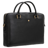 Back product shot of the Oroton Lucas 13" Griptop in Black and Pebble Leather for Men