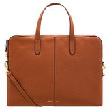Oroton Lilly Laptop Bag in Cognac and Pebble leather for Women