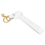 Front product shot of the Oroton Ivy Keyring in Pure White and Smooth Leather for Women