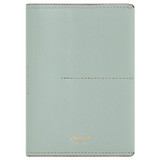 Front product shot of the Oroton Inez Passport Cover in Duck Egg and Split Saffiano Leather for Women