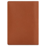 Back product shot of the Oroton Inez Passport Cover in Cognac and Split saffiano leather for Women