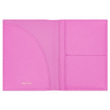 Internal product shot of the Oroton Jemima Passport Sleeve in Fuchsia and Pebble Cow Leather for Women