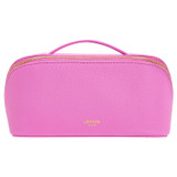 Front product shot of the Oroton Jemima Medium Beauty Case in Fuchsia and Pebble Cow Leather for Women