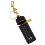 Oroton Imogen Lipstick Keyring in Black and Smooth Leather for Women