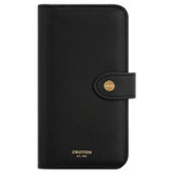 Oroton Inez 6 Credit Card Zip Case Samsung S20 in Black and Saffiano Leather for Women
