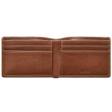 Internal product shot of the Oroton Katoomba 4 Credit Card Mini Wallet in Whiskey and Vegetable Tanned Leather for Men