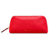 Front product shot of the Oroton Lilly Large Beauty Case in Crimson and Pebble leather for Women