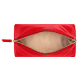 Internal product shot of the Oroton Lilly Large Beauty Case in Crimson and Pebble leather for Women