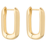 Front product shot of the Oroton Lacey Medium Hoops in Worn Gold and Brass Base With 18CT Gold Plating for Women