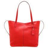 Front product shot of the Oroton Lilly Shopper Tote in Crimson and Pebble Leather for Women