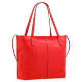 Oroton Lilly Shopper Tote in Crimson and Pebble Leather for Women
