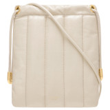 Front product shot of the Oroton Lilia Quilted Crossbody in Ecru and Recycled Smooth Leather for Women
