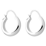 Oroton Fiona Mini Chunky Hoops in Silver and Brass Base With Rhodium Plating for Women