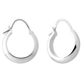 Oroton Fiona Mini Chunky Hoops in Silver and Brass Base With Rhodium Plating for Women