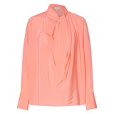 Front product shot of the Oroton Fluid Blouse in Sherbet and 92% Silk 8% Spandex for Women