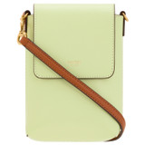 Front product shot of the Oroton Harriet Phone Crossbody in Pear and Saffiano Leather for Women