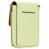 Back product shot of the Oroton Harriet Phone Crossbody in Pear and Saffiano Leather for Women