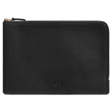 Oroton Lucas 13" Laptop Cover in Black and Pebble Leather for Men