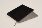 Oroton Lucas 13" Laptop Cover in Black and Pebble Leather for Men