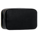 Back product shot of the Oroton Jemima Beauty Bag in Black and Pebble leather for Women