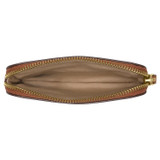 Internal product shot of the Oroton Lilly Small Zip Pouch in Cognac and Pebble Leather for Women