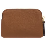 Back product shot of the Oroton Lilly Small Zip Pouch in Cognac and Pebble Leather for Women