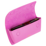 Internal product shot of the Oroton Jemima Sunglasses Case in Fuchsia and Pebble Cow Leather for Women