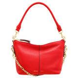 Oroton Lilly Zip Top Crossbody in Crimson and Pebble leather for Women
