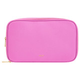 Front product shot of the Oroton Jemima Beauty Bag in Fuchsia and Pebble Cow Leather for Women