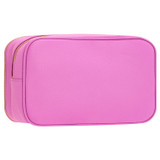 Back product shot of the Oroton Jemima Beauty Bag in Fuchsia and Pebble Cow Leather for Women
