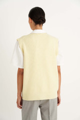 Oroton Knit Vest in Butter and 100% Wool for Women