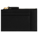 Back product shot of the Oroton Lilly 4 Credit Card Mini Pouch in Black and Pebble leather for Women