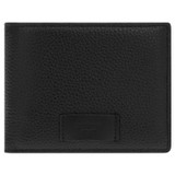 Oroton Lucas 12 Credit Card Zip Wallet in Black and Pebble Leather for Men