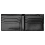 Oroton Lucas 12 Credit Card Zip Wallet in Black and Pebble Leather for Men