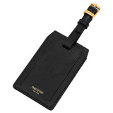 Oroton Inez Luggage Tag in Black and Split Saffiano Leather for Women