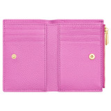 Internal product shot of the Oroton Jemima Mini 10 Credit Card Zip Wallet in Fuchsia and Pebble Cow Leather for Women