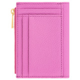 Back product shot of the Oroton Jemima Mini 10 Credit Card Zip Wallet in Fuchsia and Pebble Cow Leather for Women