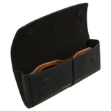 Oroton Imogen Sunglasses Case in Black and Smooth Leather for Women