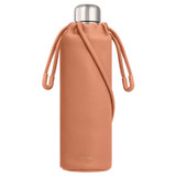 Front product shot of the Oroton Lilia Water Bottle Holder in Treacle and Smooth Leather for Women