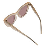 Front product shot of the Oroton Kane Sunglasses in Butter and Acetate for Women