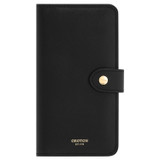 Front product shot of the Oroton Inez 6 Credit Card Zip Case iPhone 13 Pro Max in Black and Saffiano Leather for Women