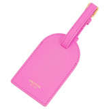 Front product shot of the Oroton Jemima Luggage Tag in Fuchsia and Pebble Cow Leather for Women