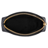 Internal product shot of the Oroton Inez Pouchette in Black and Shiny Soft Saffiano for Women