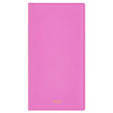 Front product shot of the Oroton Jemima Slim Travel Wallet in Fuchsia and Pebble Cow Leather for Women