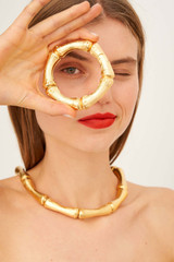 Oroton Bamboo Necklace in Gold and  for Women