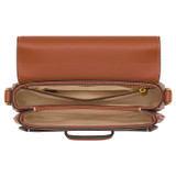 Internal product shot of the Oroton Carter Small Day Bag in Brandy and Smooth leather for Women