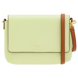 Front product shot of the Oroton Harriet Crossbody in Pear and Saffiano Leather With Smooth Leather Trim for Women