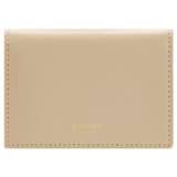 Front product shot of the Oroton Harriet 4 Credit Card Fold Wallet in Praline and Saffiano Leather for Women