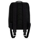 Back product shot of the Oroton Ethan Backpack in Black and Recycled Nylon and Recycled Leather Trim for Men