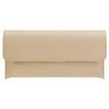 Front product shot of the Oroton Harriet Sunglasses Case in Praline and Saffiano Leather for Women